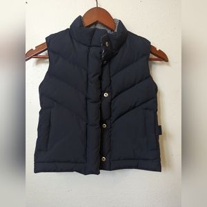 Gap Kids reversible puffer vest Size 4 - blue and gingham